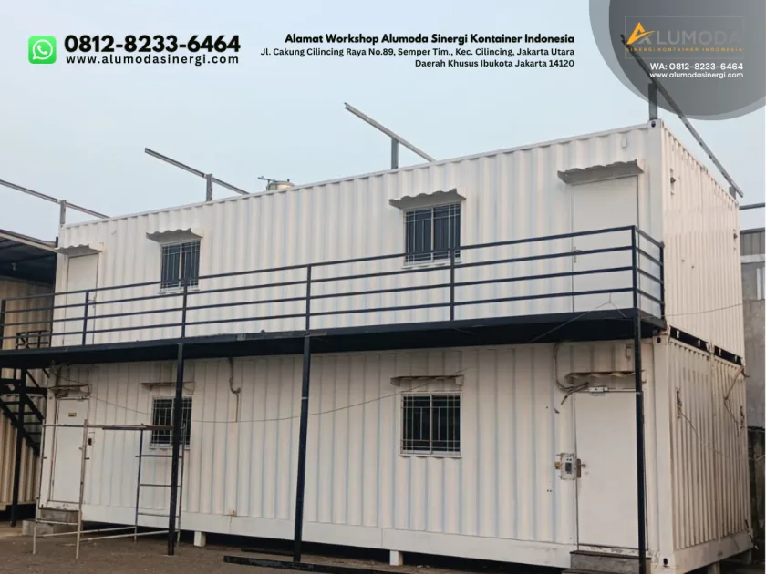Jual & Sewa Office Container 2x40 Feet High Cube Lapang