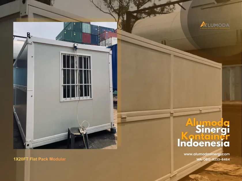 Container 20FT Flat Pack Modular untuk Kantor & Hunian
